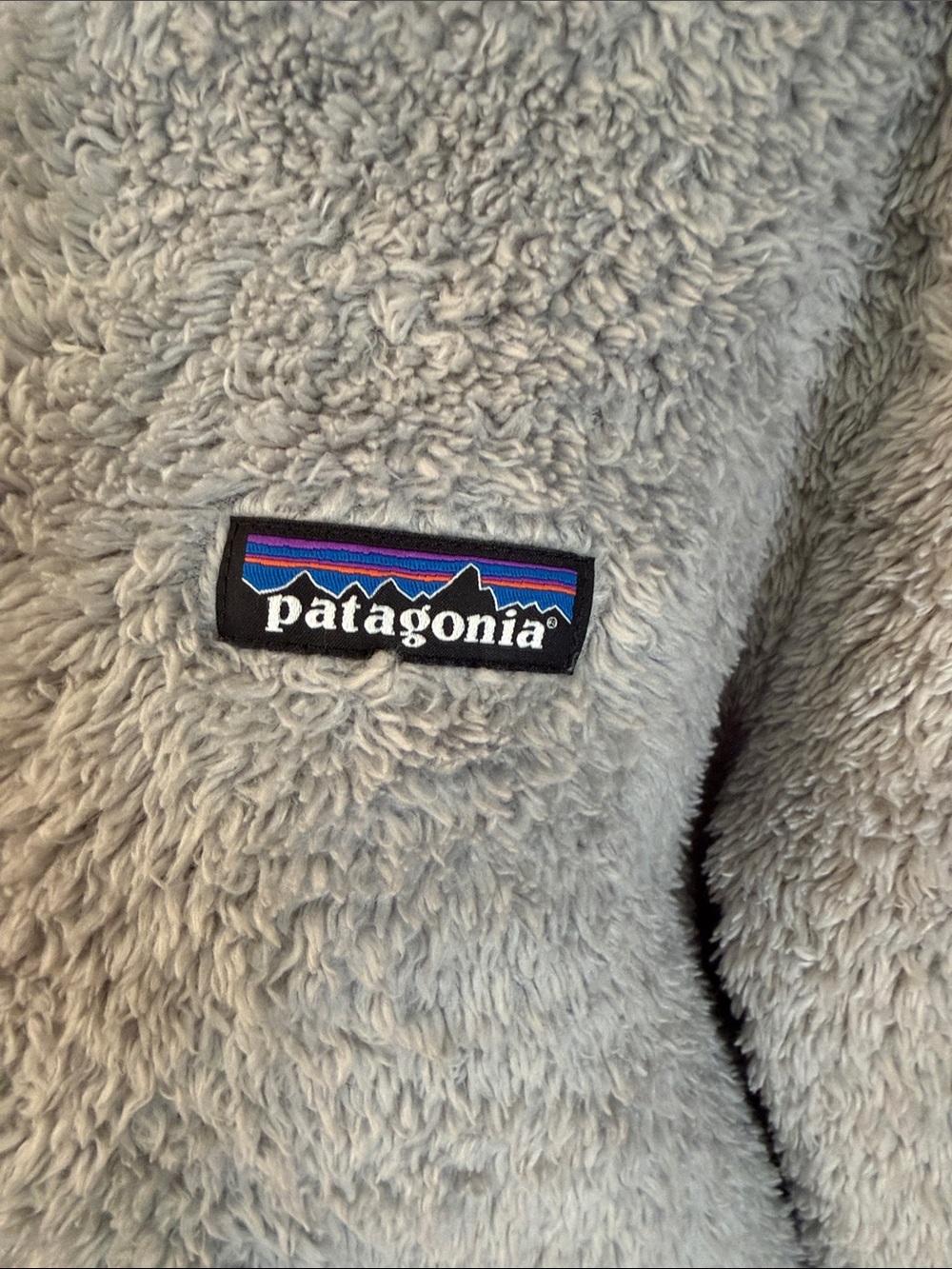 Patagonia Women’s Large Gray High-Pile Fleece Quarter Zip Pullover Sherpa Jacket - Picture 3 of 6